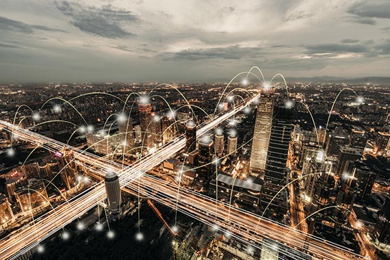 City Network of Beijing Skyline